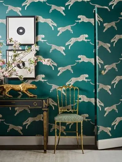 New Scalamandre Leaping Cheetha Wallcovering