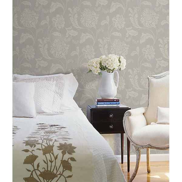 Aaliyah Pewter Affabre Jacobean  | Brewster Wallcovering - The WorkRm