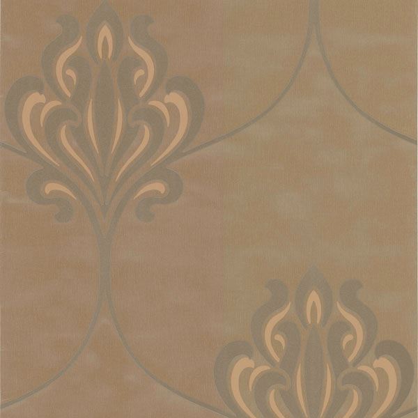 Orfeo Brown Nouveau Damask