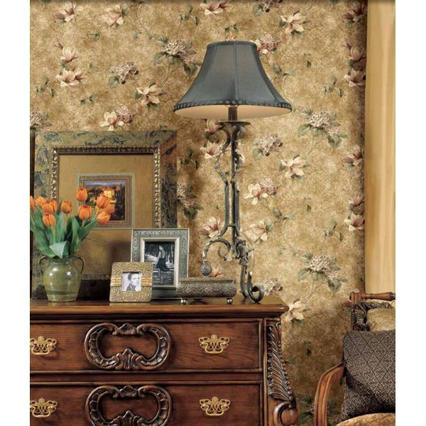 Neutral Hydrangea Trail  | Brewster Wallcovering - The WorkRm