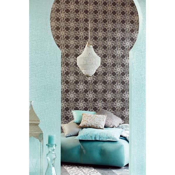 Ziba Aquamarine Metallic Woven Texture  | Brewster Wallcovering - The WorkRm