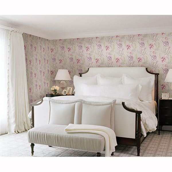 Summer Palace Amethyst Floral Trail  | Brewster Wallcovering - The WorkRm