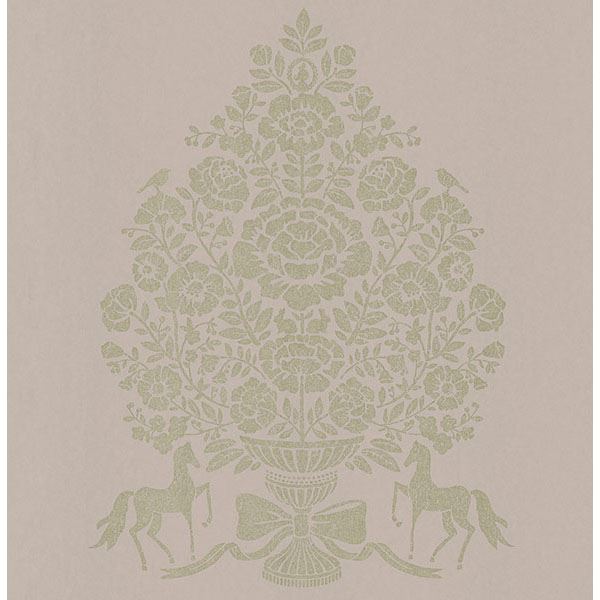 Brewster Wallcovering-Till Light Grey President Damask