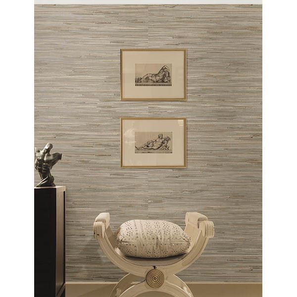 Heiki Light Grey Grasscloth  | Brewster Wallcovering - The WorkRm