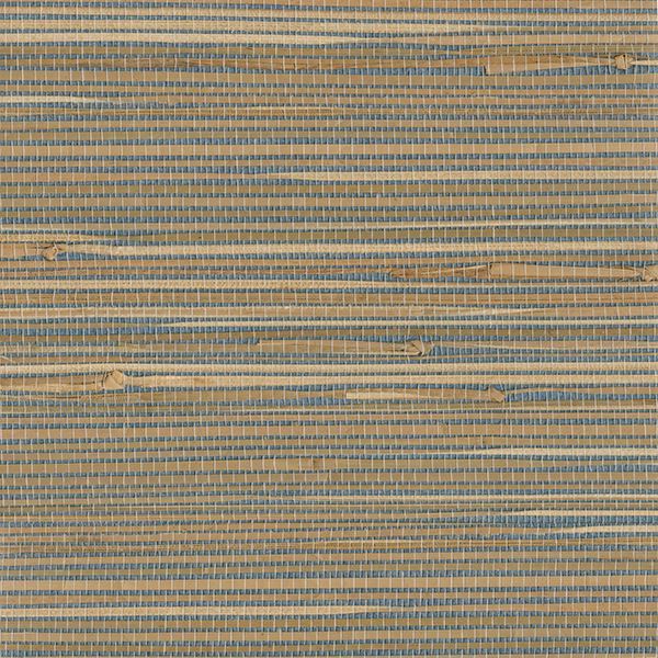 Jissai Mariner Blue Grasscloth - Brewster Wallcovering