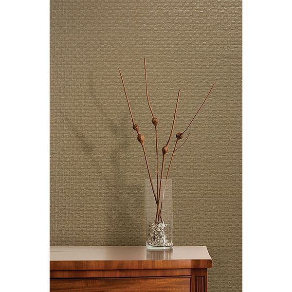 Reka Neutral Paper Weave - Brewster Wallcovering