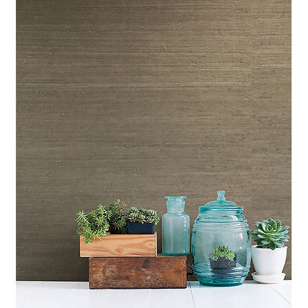 Alexey Grey Grasscloth - Brewster Wallcovering