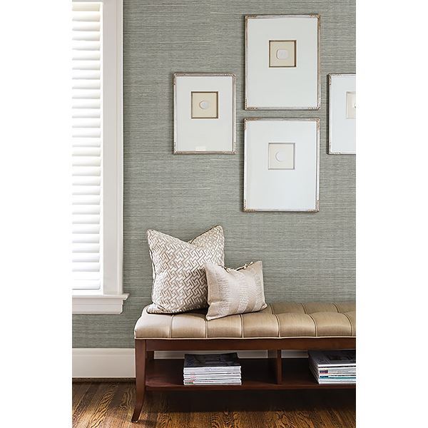 Barbora Aqua Grasscloth  | Brewster Wallcovering - The WorkRm