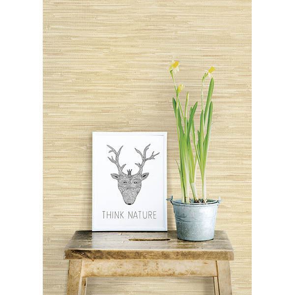 Natalie Taupe Faux Grasscloth - Brewster Wallcovering