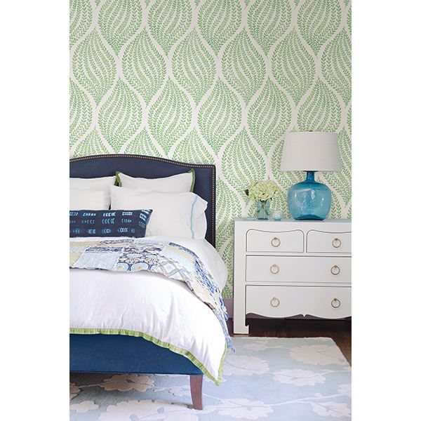 Arboretum Green Leaves - Brewster Wallcovering