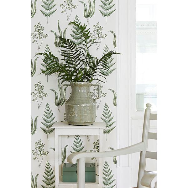 Ebele White Herbs - Brewster Wallcovering