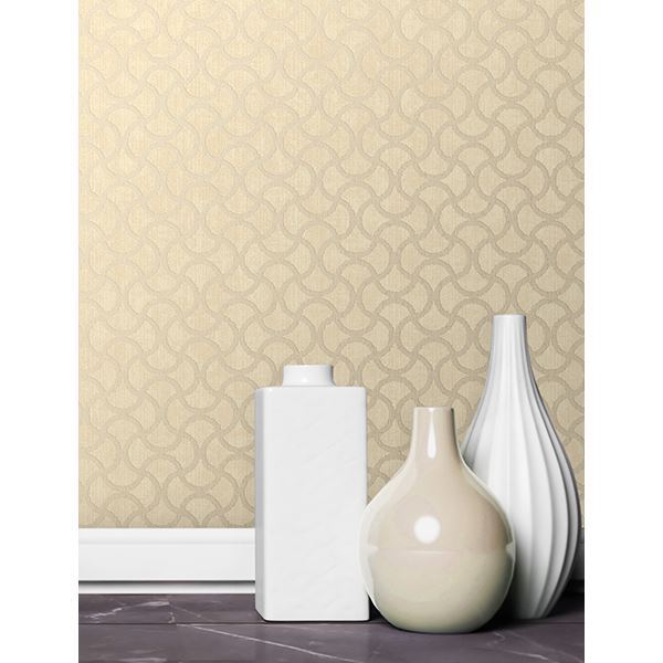 Scale Gold Geometric - Brewster Wallcovering