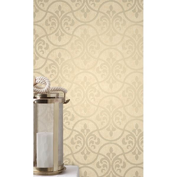 Interlude Gold Ogee  | Brewster Wallcovering - The WorkRm