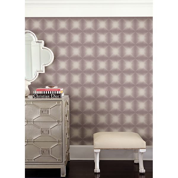 Echo Purple Geometric - Brewster Wallcovering