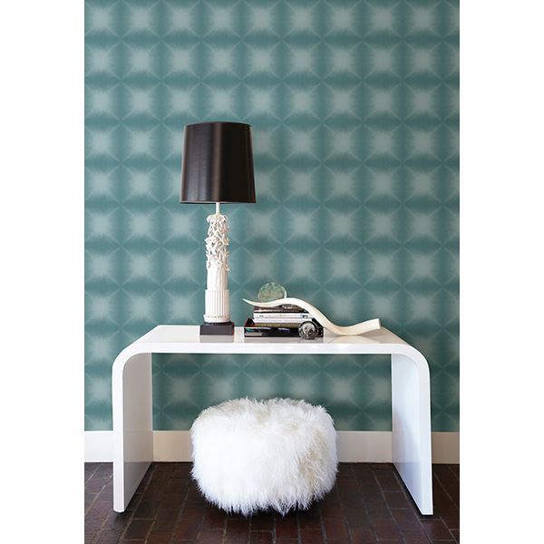 Echo Teal Geometric  | Brewster Wallcovering - The WorkRm