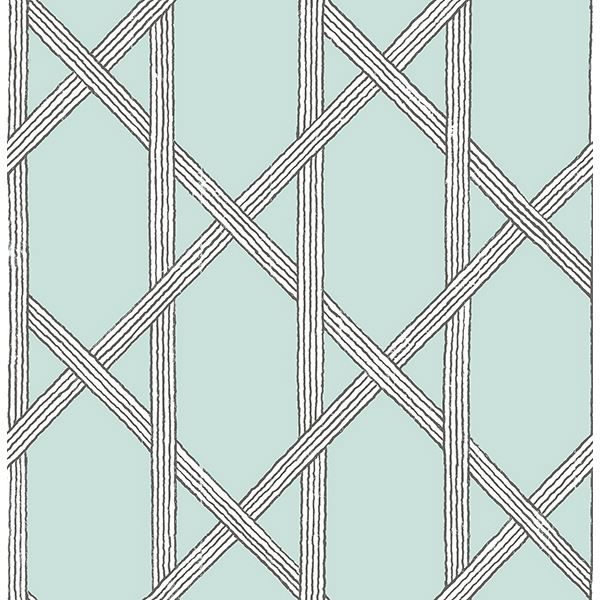 Brewster Wallcovering-Mandara Light Blue Trellis