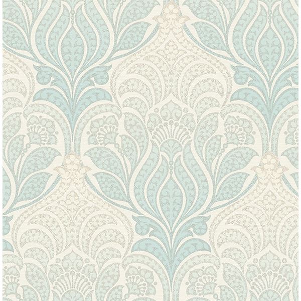 Brewster Wallcovering-Twill Sage Damask