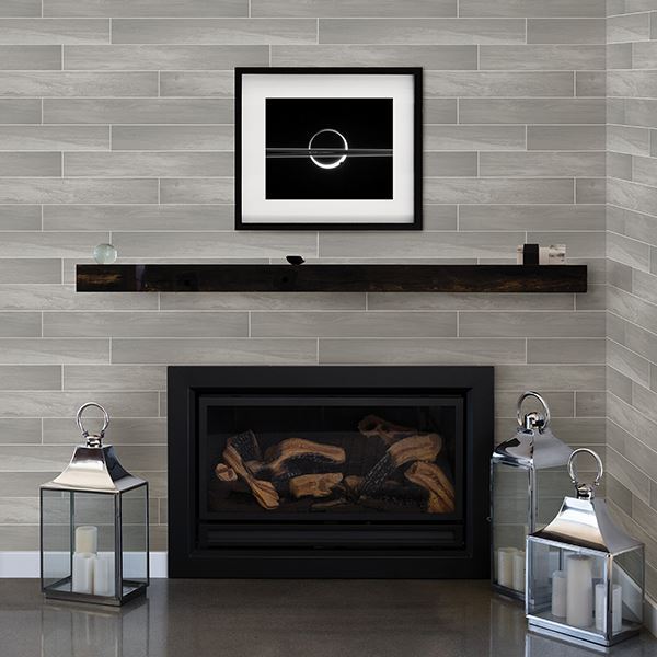 Titan Grey Wood Wallpaper  | Brewster Wallcovering
