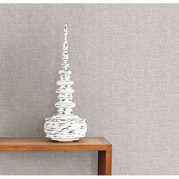 Hip Pewter Ogee Wallpaper - Brewster Wallcovering