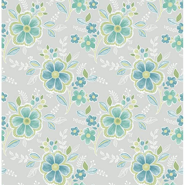 Picture of Chloe Green Floral Wallpaper