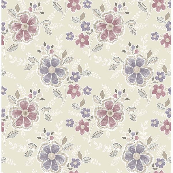 Picture of Chloe Purple Floral Wallpaper