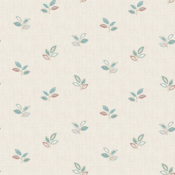 Picture of Leigh Coral Leaf Wallpaper