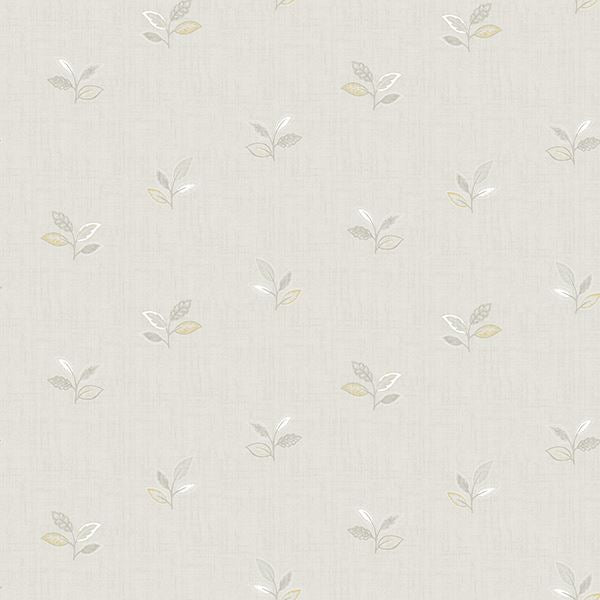 Picture of Leigh Grey Leaf Wallpaper