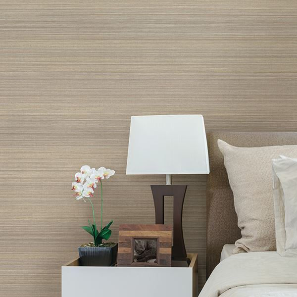 Fernie Brown Challis Silk Wallpaper  | Brewster Wallcovering - The WorkRm