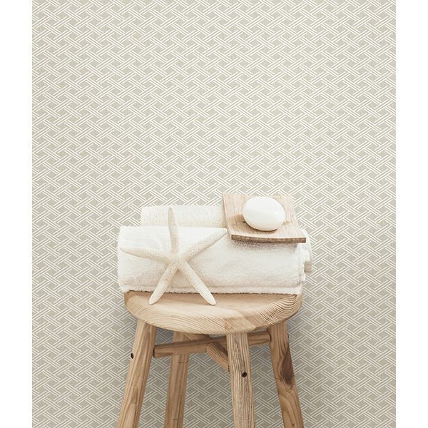 Sweetgrass Grey Trellis Wallpaper  | Brewster Wallcovering - The WorkRm