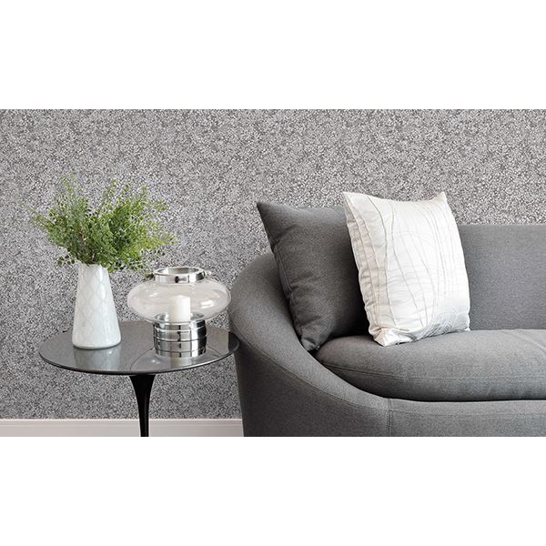 Dandi Grey Floral Wallpaper - Brewster Wallcovering