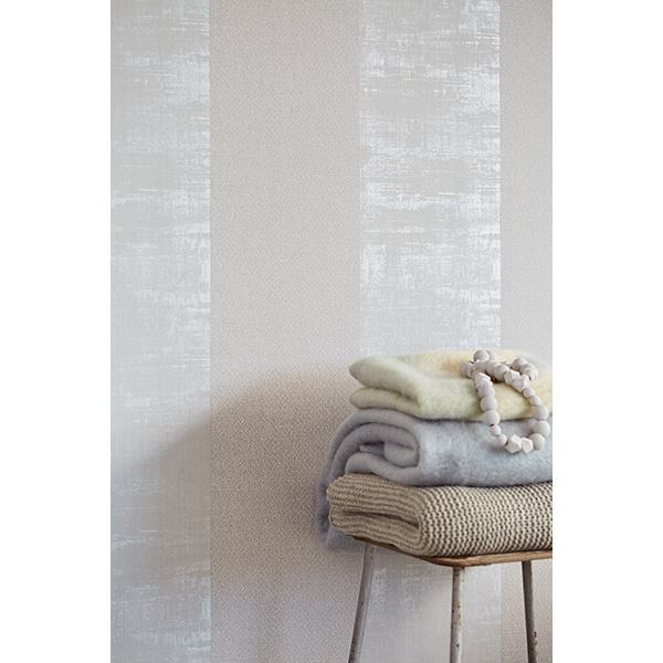 Duo Grey Stripe Wallpaper  | Brewster Wallcovering