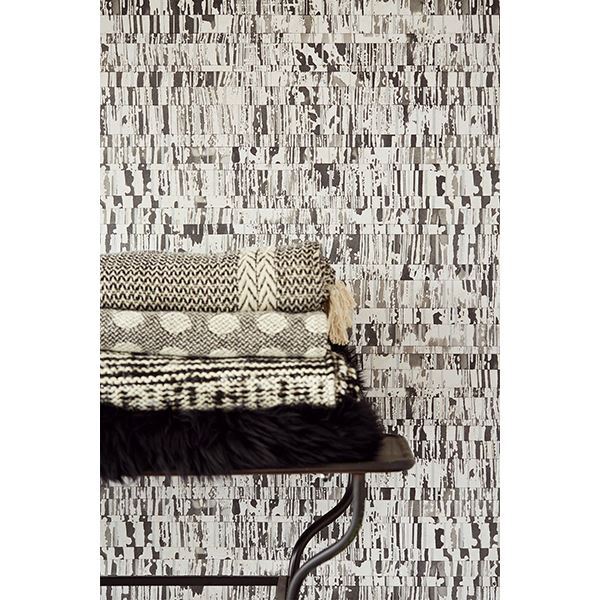 Demi Charcoal Abstract Wallpaper - Brewster Wallcovering