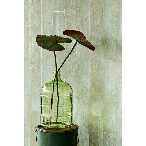 Esmee Green Wood Wallpaper - Brewster Wallcovering