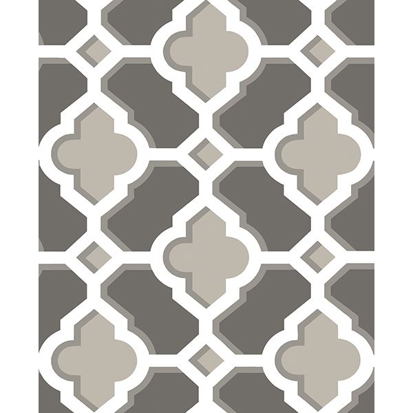 Picture of Lido Grey Quatrefoil Wallpaper