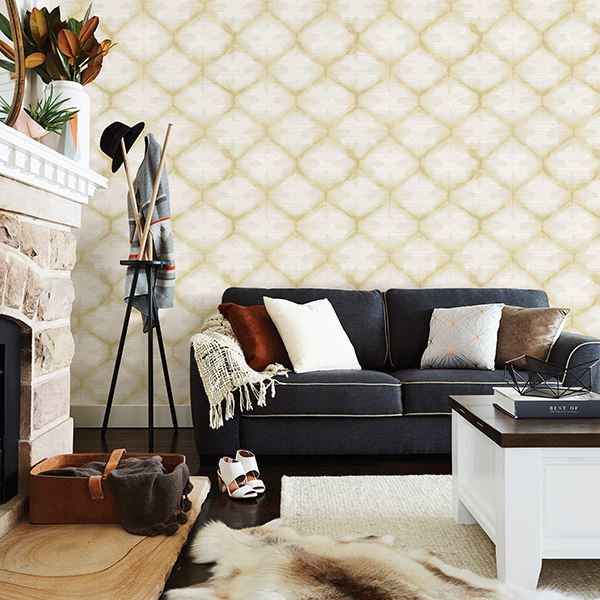 Zanzibar Gold Shibori Wallpaper  | Brewster Wallcovering - The WorkRm