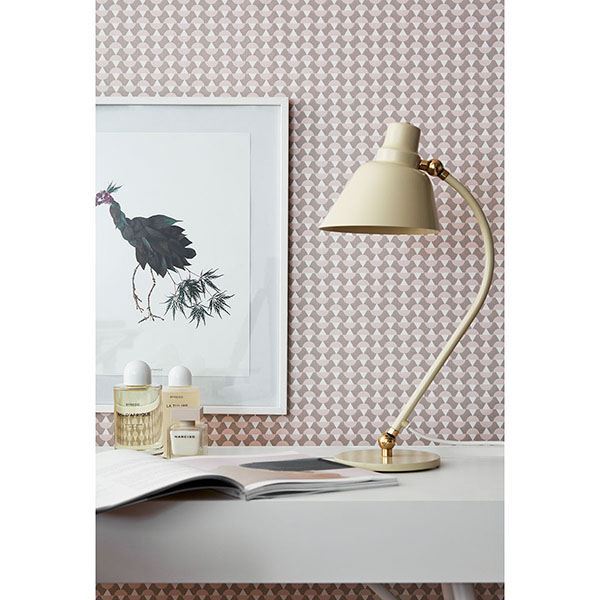 Arne Blush Geometric Wallpaper - Brewster Wallcovering