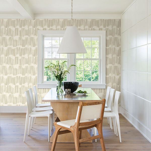 Serendipity Beige Shibori Wallpaper - Brewster Wallcovering