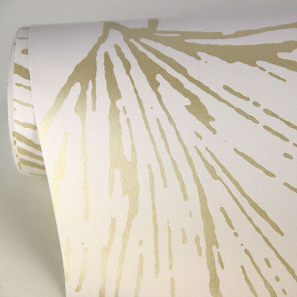 Reverie Gold Ginkgo Wallpaper  | Brewster Wallcovering - The WorkRm