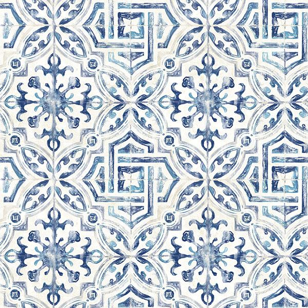 Picture of Sonoma Blue Spanish Tile Wallpaper