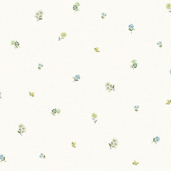 Picture of Bloom Toss Blue Floral Wallpaper