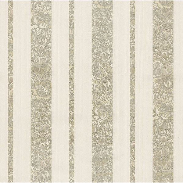 Picture of Certosa Gold Floral Stripe Wallpaper