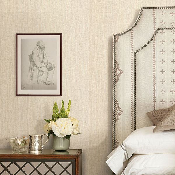 Murano Champagne Vertical Texture Wallpaper - Brewster Wallcovering