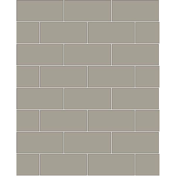 Picture of Galley Dark Grey Subway Tile Wallpaper