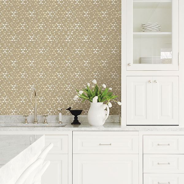 Blissful Honey Harlequin Wallpaper - Brewster Wallcovering