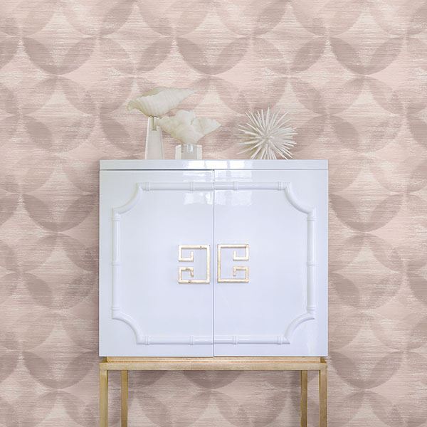 Alchemy Blush Geometric Wallpaper - Brewster Wallcovering