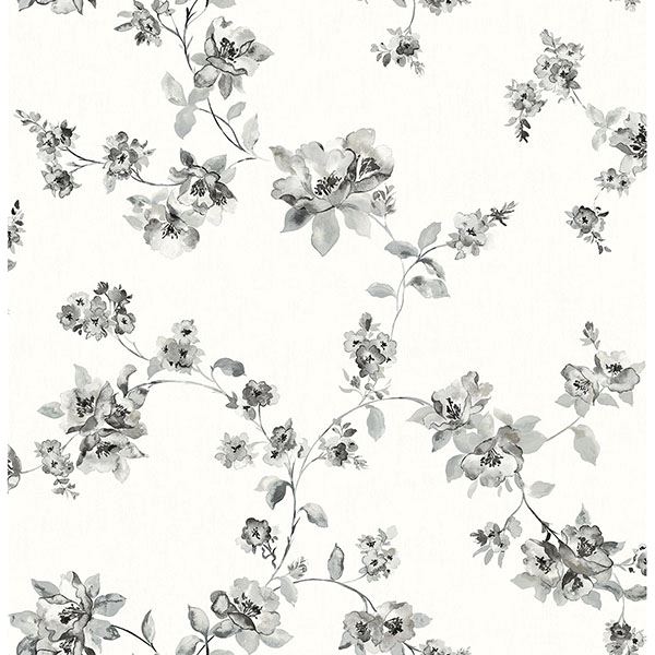 Picture of Cyrus Black Festive Floral Wallpaper