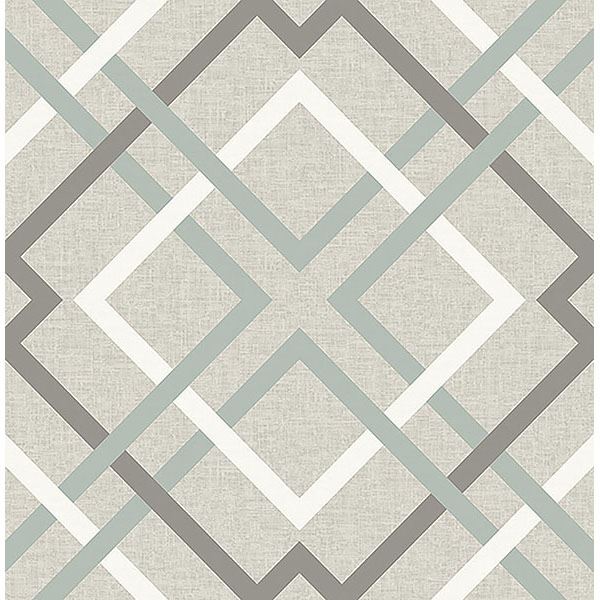 Picture of Tuvalu Taupe Plaid Wallpaper