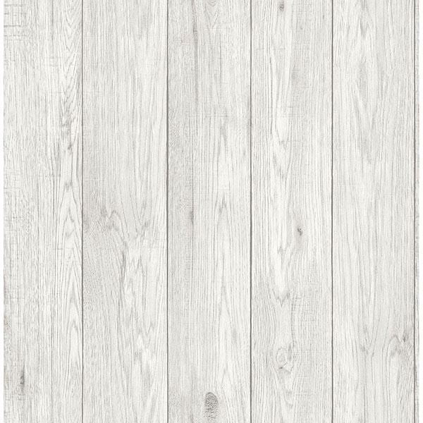 Mammoth White Lumber Wood Wallpaper  | Brewster Wallcovering