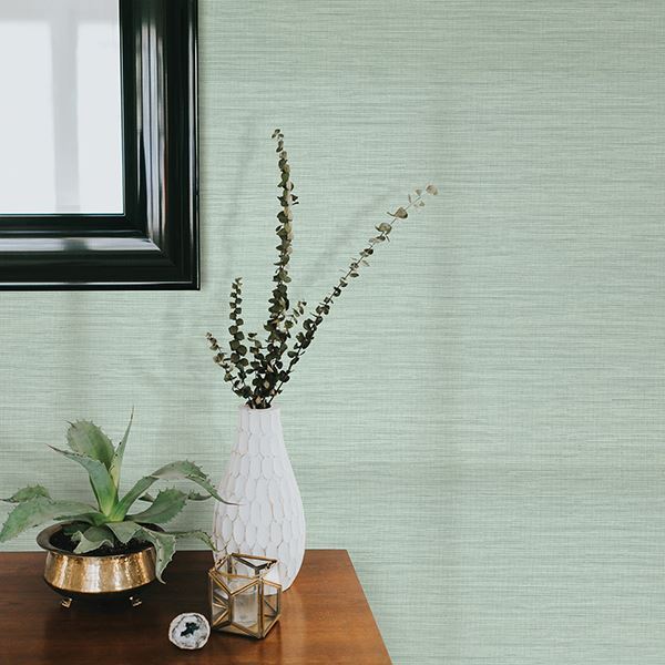 Cape Town Aqua Faux Silk Wallpaper  | Brewster Wallcovering - The WorkRm