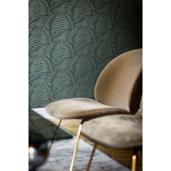 Myfair Olive Leaf Wallpaper - Brewster Wallcovering